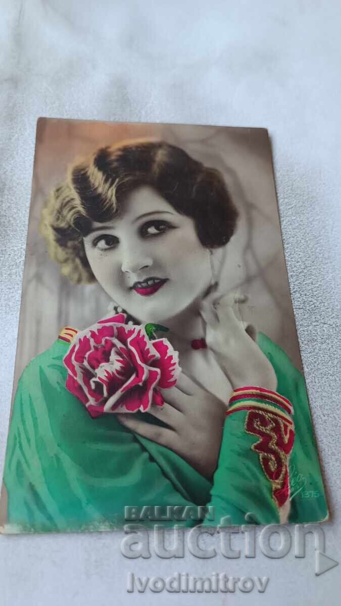 Postcard Young Girl 1928 Postcard Young Girl 1928