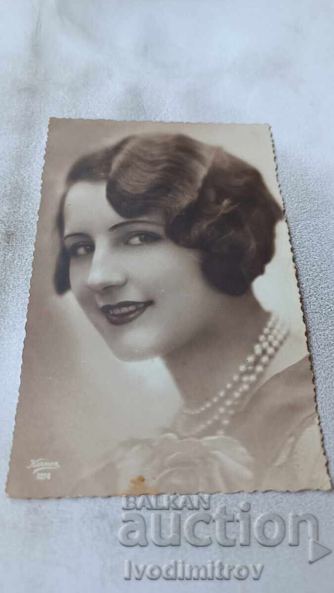 Ταχυδρομική κάρτα Νεαρό κορίτσι 1934