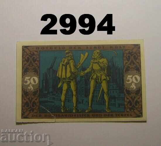 Köln 50 pfennig 1922 Germania cu preț 0.50 BGN | € 0.26