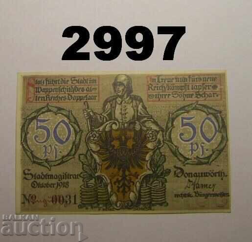 Invalid! Donauwörth 50 pfennig 1918 Germany