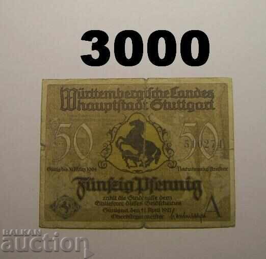 Stuttgart 50 pfennig 1921 Germany Stuttgart 50 pfennig 1921 Germany
