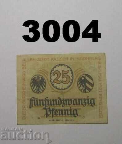 Nürnberg 25 pfennig 1920 Germania