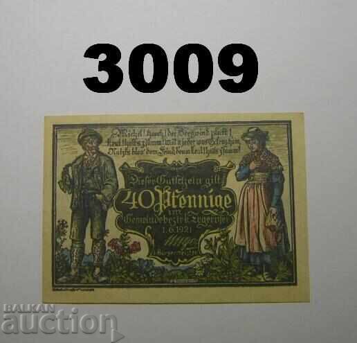 Τέγκενζεε 40 φεννίγκ 1921 Γερμανία Τέγκενζεε 40 φεννίγκ 1921 Γερμανία
