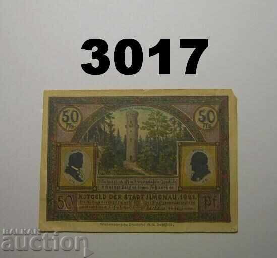 Ilmenau 50 pfennig 1921 Germany with price 0.50 BGN | € 0.26