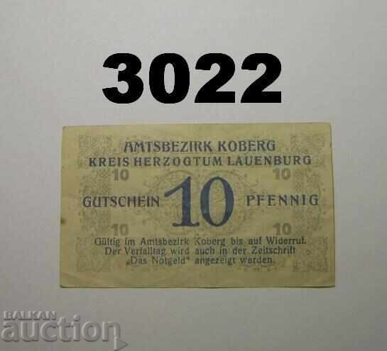 Κόμπεργκ 10 φεννίγκ 1921 Γερμανία με τιμή 3.00 BGN | € 1.53