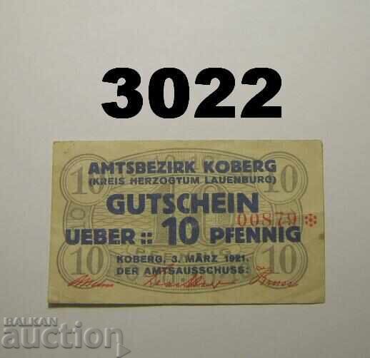 Κόμπεργκ 10 φεννίγκ 1921 Γερμανία