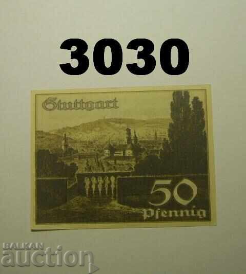 Stuttgart 50 pfennig 1921 Germany with price 2.00 BGN | € 1.02