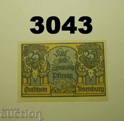 Ilsenburg 25 pfennig 1921 Γερμανία με τιμή 2.50 BGN | € 1.28
