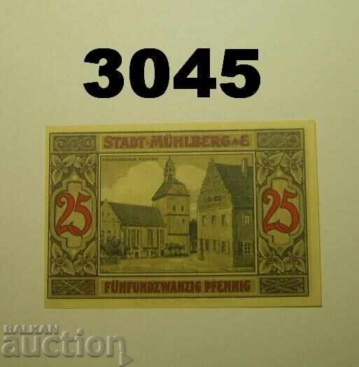 Mühlberg 25 pfennig 1921 Germany with price 2.50 BGN | € 1.28