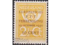 Marcă curată Conferință Poștală Supratipar 1943 Țările de Jos