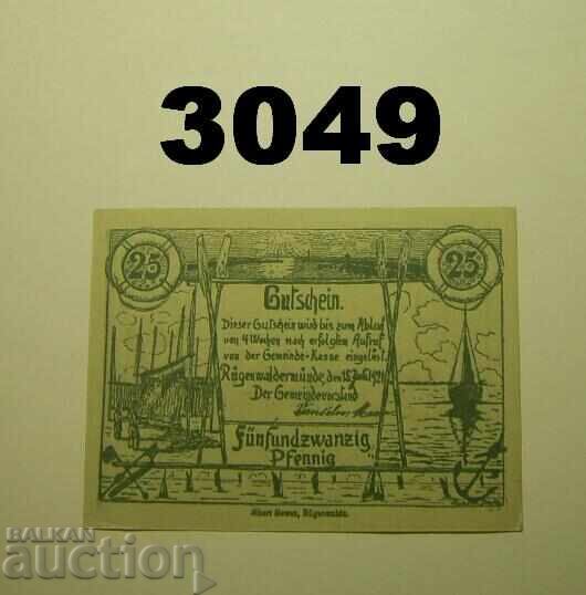 Rügenwaldermünde 25 pfennig 1921 Germania Rügenwaldermünde 25 pfennig 1921 Germania