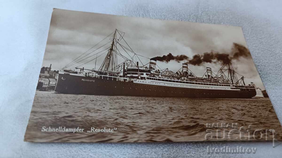 Postcard Schnelldampfer Resolute 1922