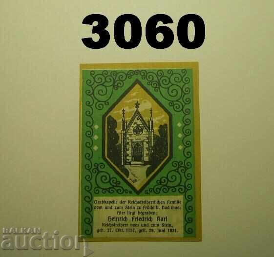 Fruits near Ems 50 pfennig 1922 Germany with price 2.50 BGN | € 1.28