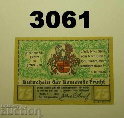 Fruit near Ems 75 pfennig 1922 Germany