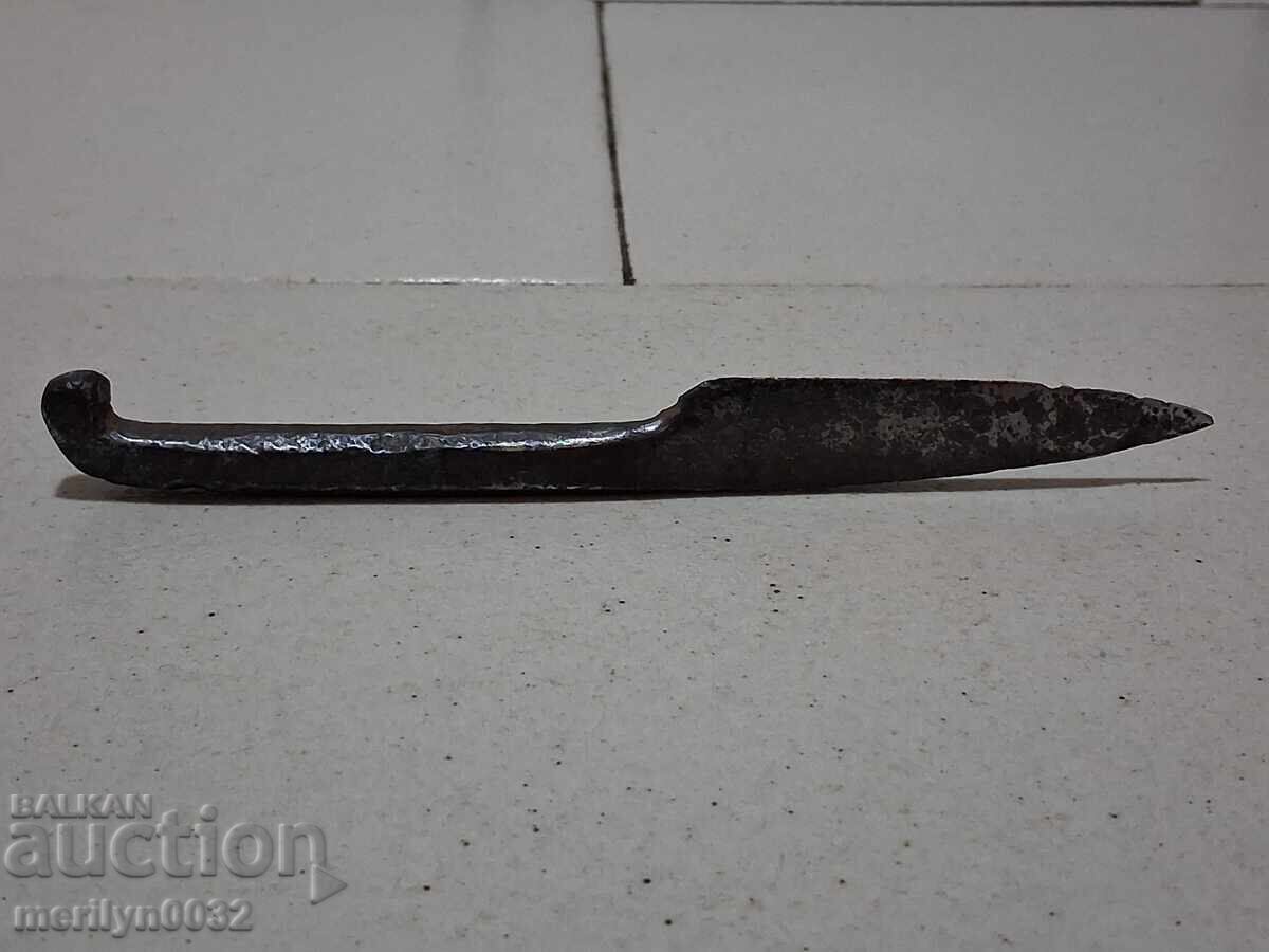 Δημοπρασία Star χειροποίητος σφυρήλατος μαχαίρι χωρίς λαβή, λεπίδα μινιόν βοσκού