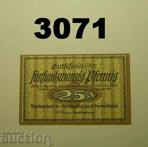 Dresda-Neustadt 25 pfennig până în 1921 Germania cu preț 2.00 BGN | € 1.02