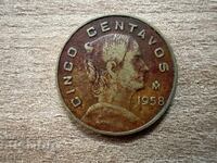 Мексико - 5 сентавос (1958)