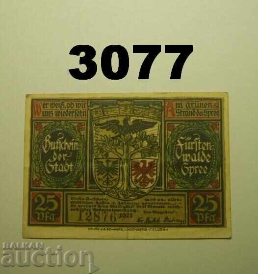 Fürstenwalde 25 pfennig 1921 Германия Fürstenwalde 25 pfennig 1921 Германия