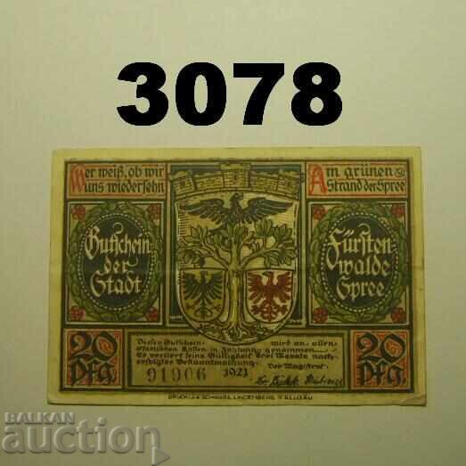 Fürstenwalde 20 pfennig 1921 Германия Fürstenwalde 20 pfennig 1921 Германия