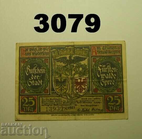 Fürstenwalde 25 pfennig 1921 Германия Fürstenwalde 25 pfennig 1921 Германия