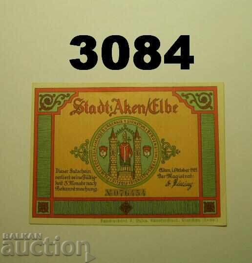 Aken 50 pfennig 1921 Германия