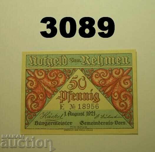 Rehmen 50 pfennig 1921 Германия Rehmen 50 pfennig 1921 Германия
