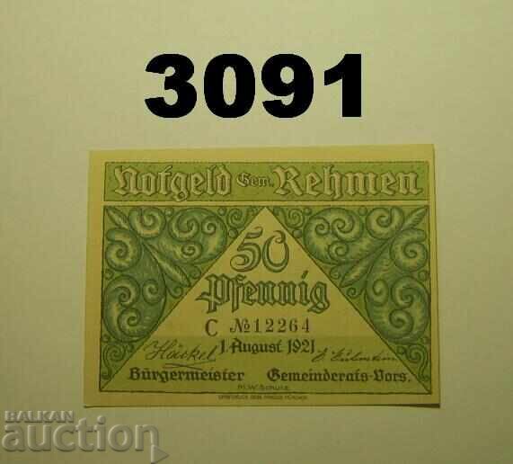 Rehmen 50 pfennig 1921 Germania Rehmen 50 pfennig 1921 Germania