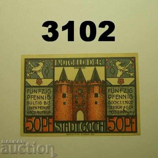 Goch 50 pfennig 1922 Germania