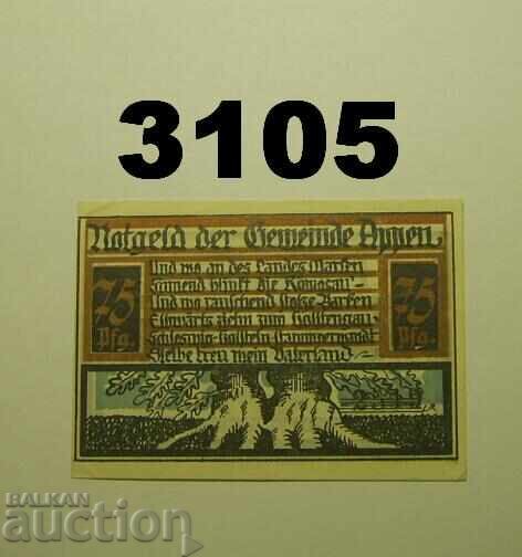 Appen 75 pfennig 1921 Германия с цена 2.00 лв. | € 1.02 Appen 75 pfennig 1921 Германия с цена 2.00 лв. | € 1.02