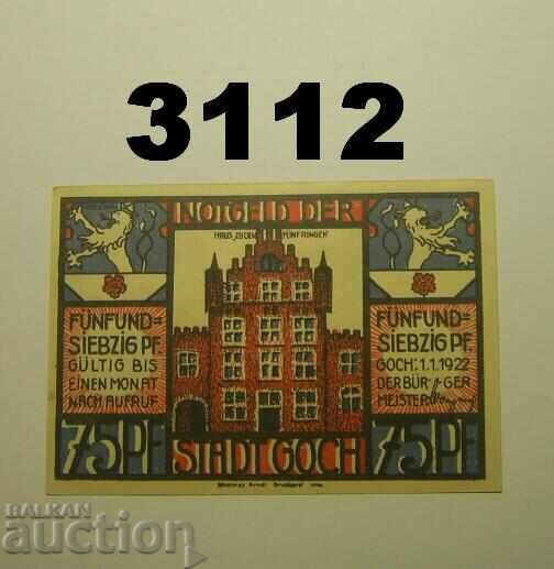 Goch 75 pfennig 1922 Germania