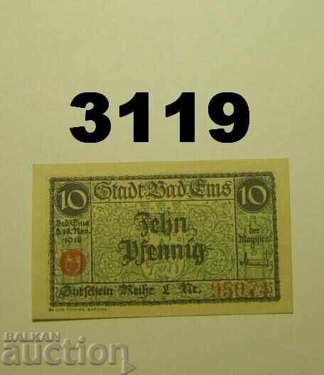 Bad Ems 10 λεπτά 1918 Γερμανία