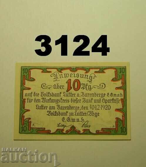 Λούττερ αμ Μπάρενμπεργκε 10 πφέννιχ 1920 Γερμανία