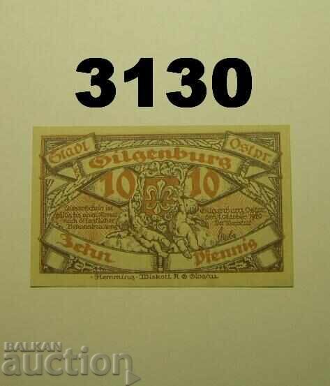 Gilgenburg 10 pfennig 1920 Germany