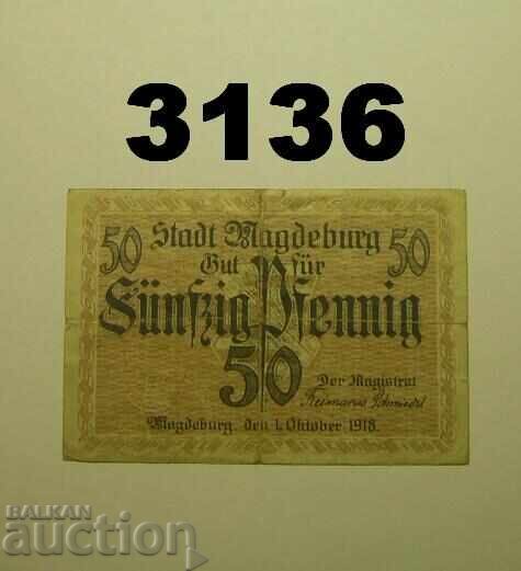 Magdeburg 50 pfennig 1918 Germania Magdeburg 50 pfennig 1918 Germania