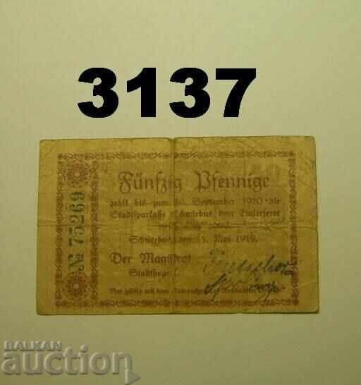 Schwiebus 50 pfennig 1919 Германия Schwiebus 50 pfennig 1919 Германия