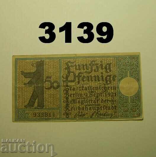Βερολίνο 50 pfennig 1921 Γερμανία με τιμή 0.50 BGN | € 0.26