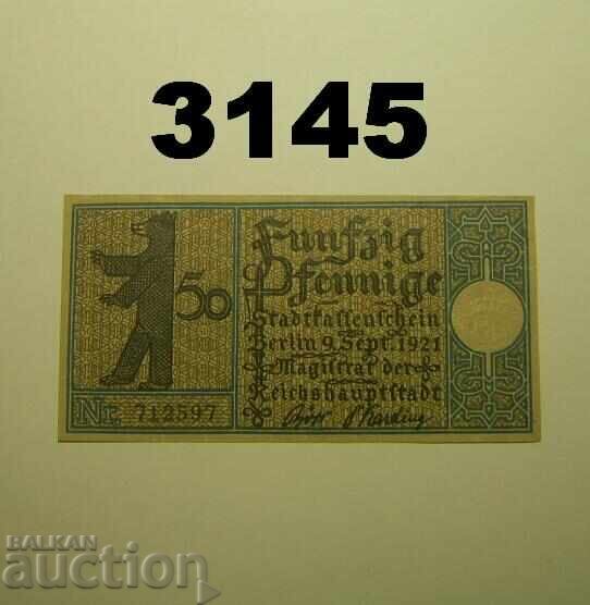 Berlin 50 pfennig 1921 Germany with price 1.00 BGN | € 0.51