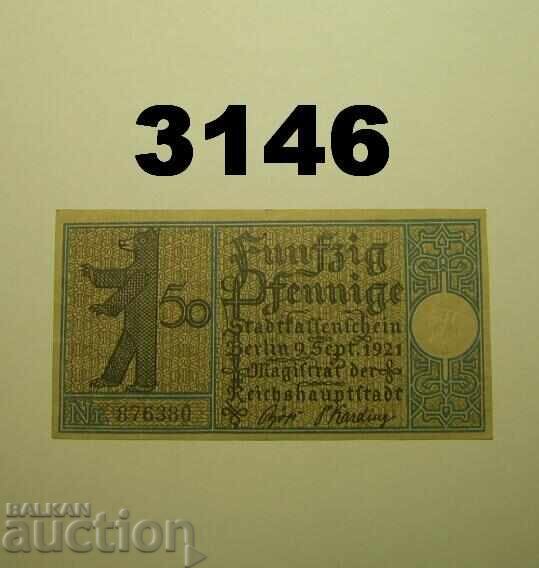 Βερολίνο 50 pfennig 1921 Γερμανία με τιμή 1.00 BGN | € 0.51