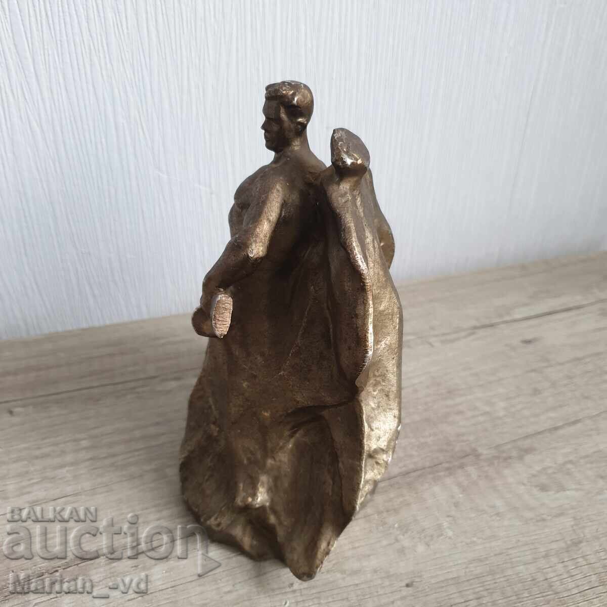 Παλαιό μπρούτζινο γλυπτό φιγούρα USSR - 7