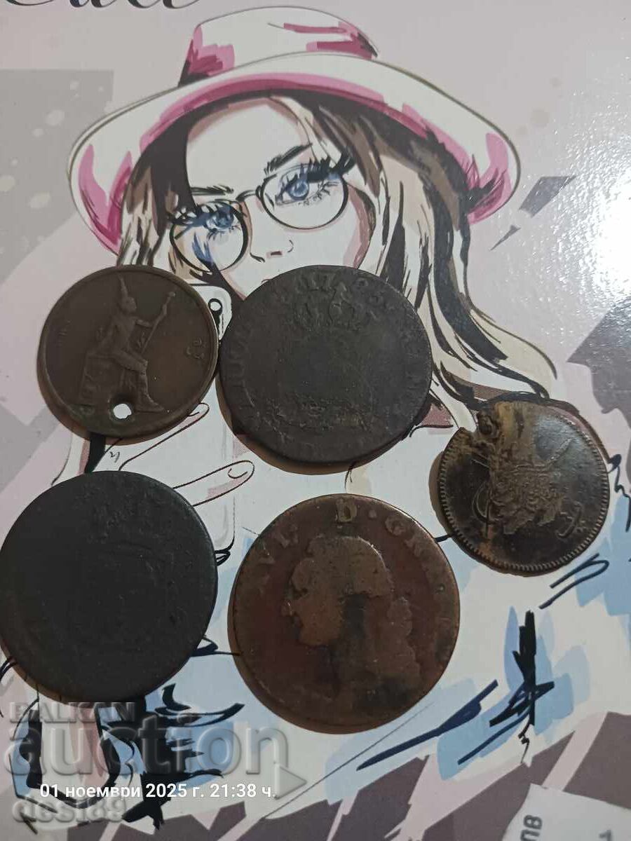 Auction Copper 5 pieces Auction Copper 5 pieces