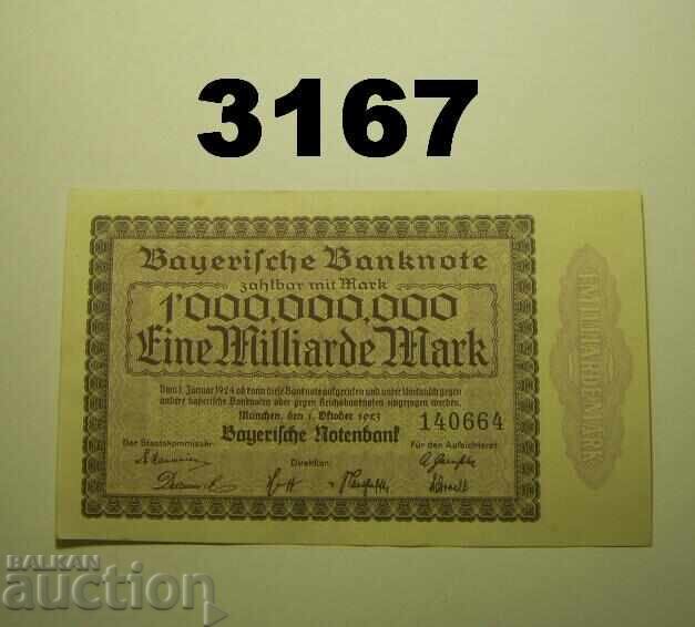 Munich 1 Billion Mark 1923 Germany