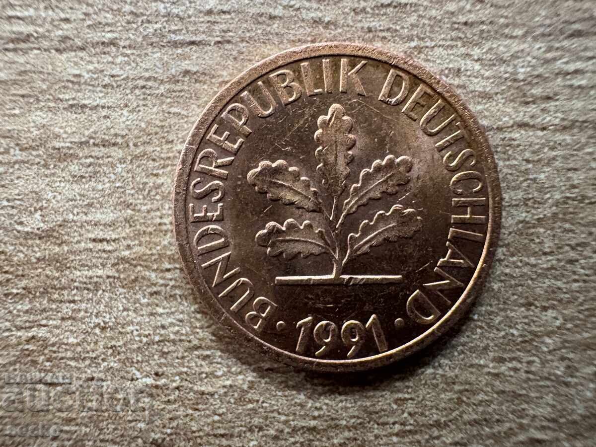 Germany - 1 Pfennig (1991) - Fine with price 0.15 BGN | € 0.08 Germany - 1 Pfennig (1991) - Fine with price 0.15 BGN | € 0.08