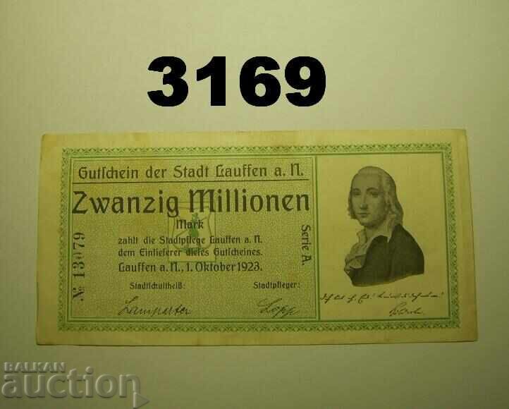 Λάουφεν 20 εκατομμύρια μάρκα 1923 Γερμανία Λάουφεν 20 εκατομμύρια μάρκα 1923 Γερμανία