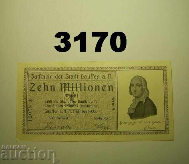 Lauffen 10 milioane mărci 1923 Germania Lauffen 10 milioane mărci 1923 Germania