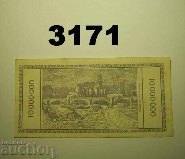 Lauffen 10 million mark 1923 Germany with price 8.00 BGN | € 4.09