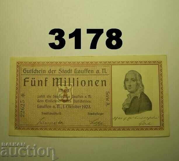 Lauffen 5 milioane mărci 1923 Germania