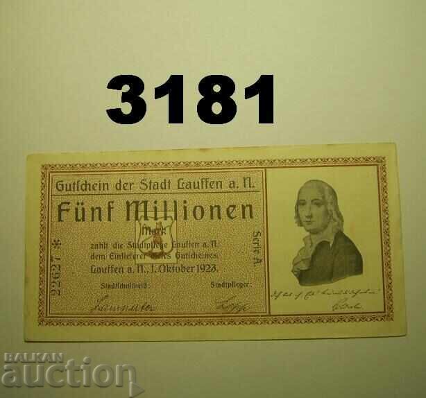 Lauffen 5 milioane mărci 1923 Germania