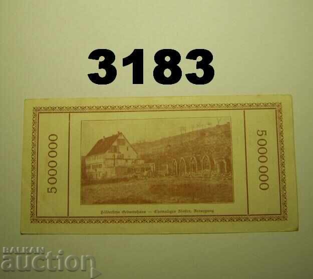 Lauffen 5 million mark 1923 Germany with price 8.00 BGN | € 4.09 Lauffen 5 million mark 1923 Germany with price 8.00 BGN | € 4.09
