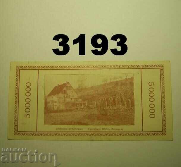 Λάουφεν 5 εκατομμύρια μάρκα 1923 Γερμανία με τιμή 12.00 BGN | € 6.14 Λάουφεν 5 εκατομμύρια μάρκα 1923 Γερμανία με τιμή 12.00 BGN | € 6.14