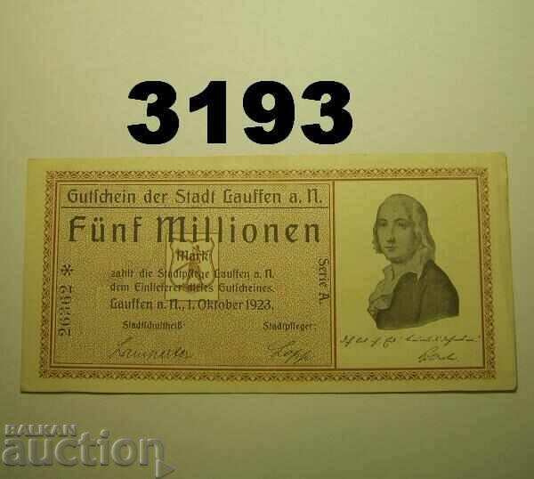 Λάουφεν 5 εκατομμύρια μάρκα 1923 Γερμανία Λάουφεν 5 εκατομμύρια μάρκα 1923 Γερμανία